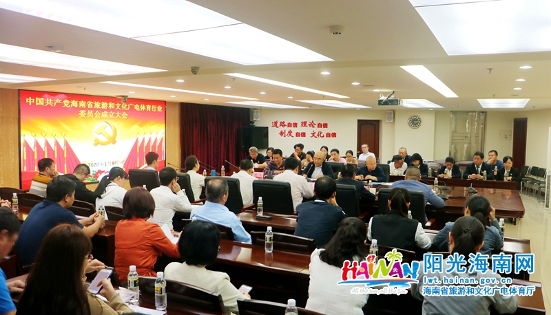 中共海南省旅游和文化广电体育行业委员会成立大会现场