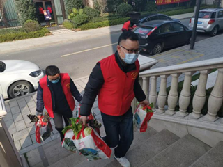 西溪湿地洪园党员志愿者助力社区防疫工作